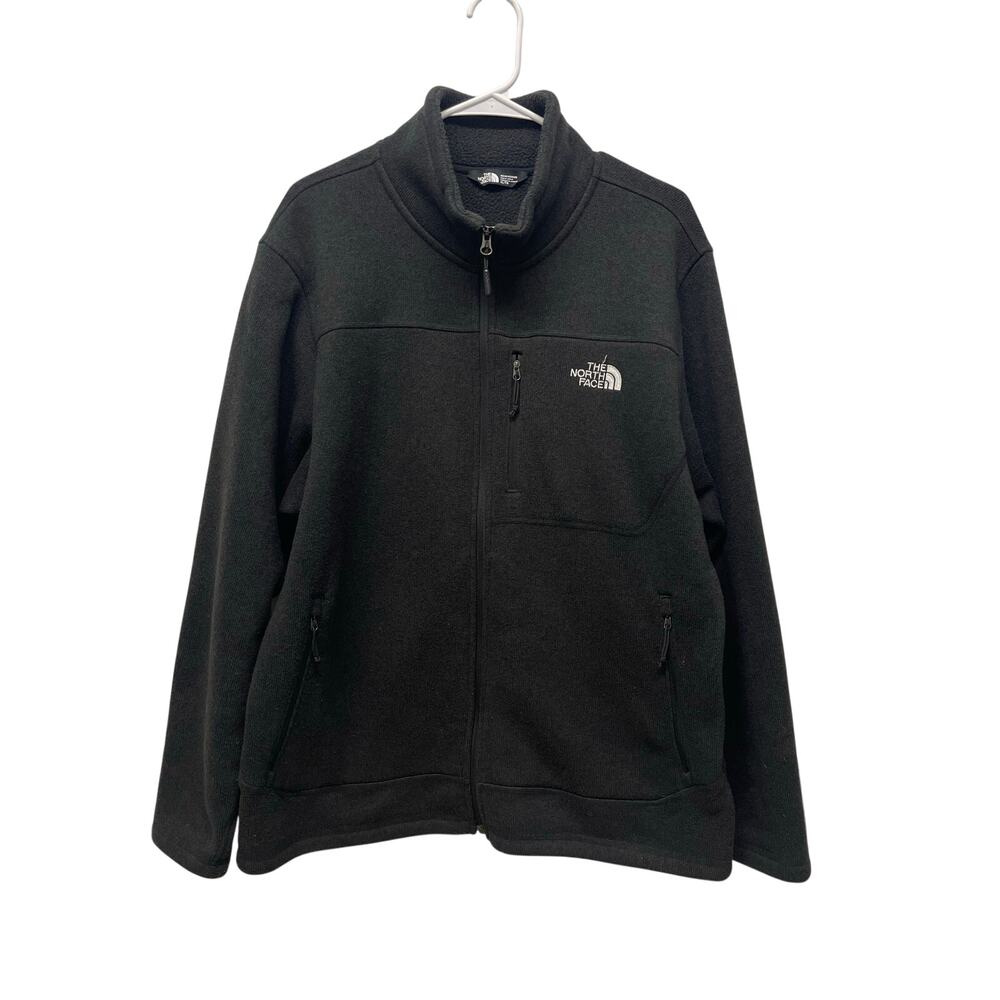 The North Face Men's Sweater Fleece Full-zip jacket black size XL Outdoor hiking